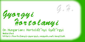 gyorgyi hortolanyi business card